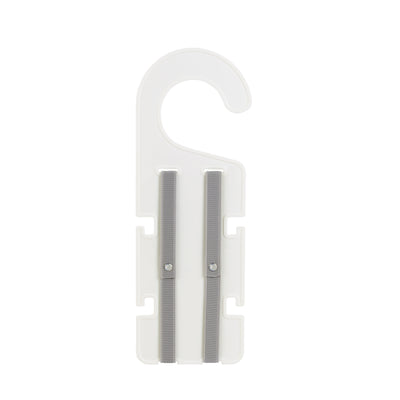 Classic Klipster hair accessories organizer with hanging hook. Compact, double-sided storage for clips, bows, scrunchies, ties, and more. Lightweight and travel-ready.